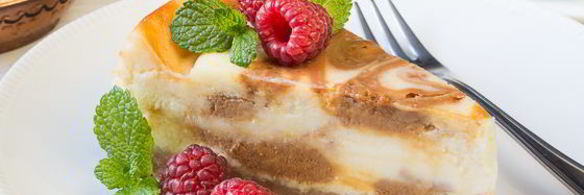 карамельный мраморный чизкейк