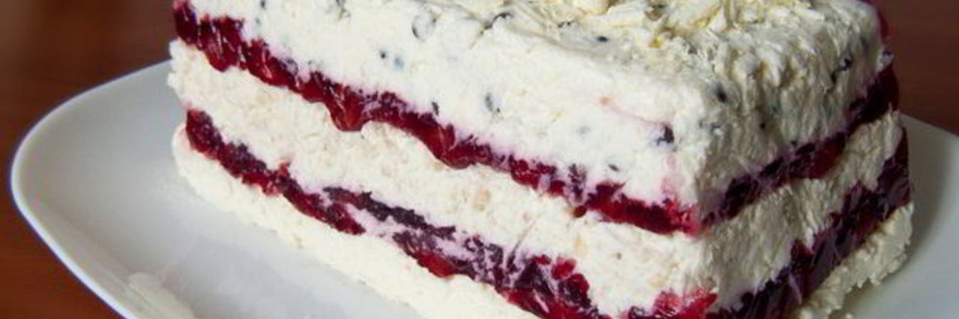 Холодный чизкейк с вишней