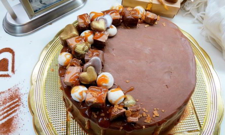 Рецепт шоколадного чизкейка марс с нугой и соленой карамелью