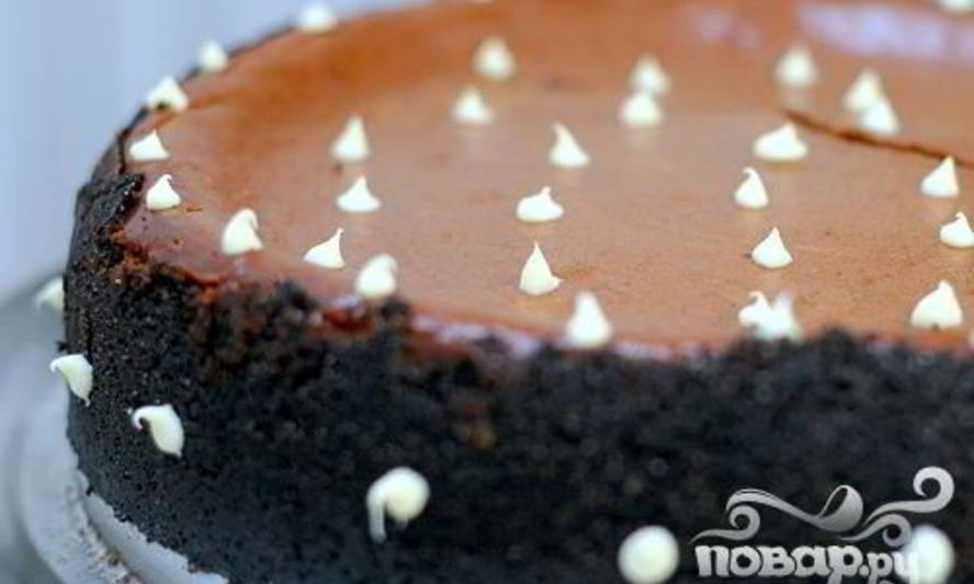 Рецепт шоколадного чизкейка с карамелью