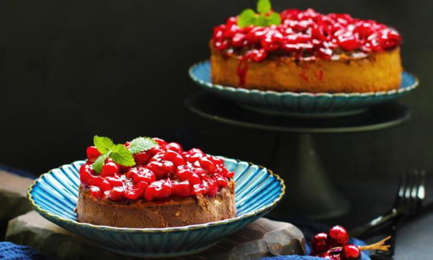 Рецепт шоколадного чизкейка с желированной вишней