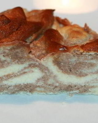 Шоколадный мраморный чизкейк