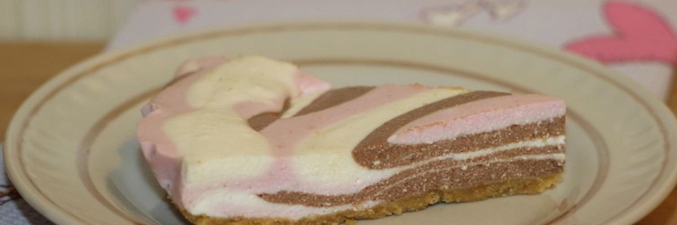 Трехцветный домашний чизкейк