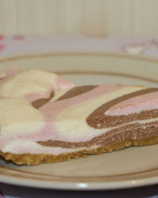 Трехцветный домашний чизкейк