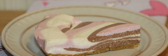 трехцветный домашний чизкейк