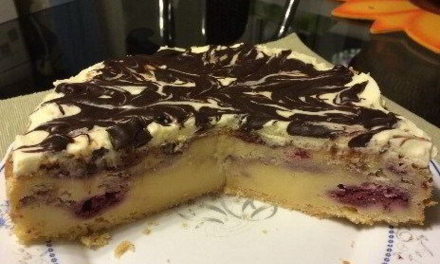 Рецепт творожного чизкейка с малиной