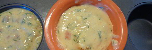 тыквенные мини-чизкейки с лососем