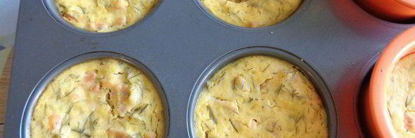 тыквенные мини-чизкейки с лососем