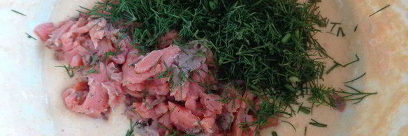 тыквенные мини-чизкейки с лососем