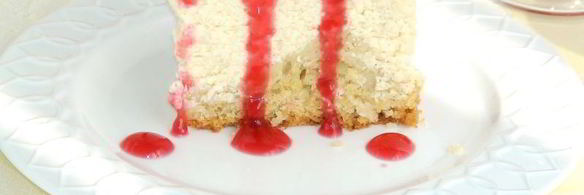 ванильный чизкейк с вишневым соусом