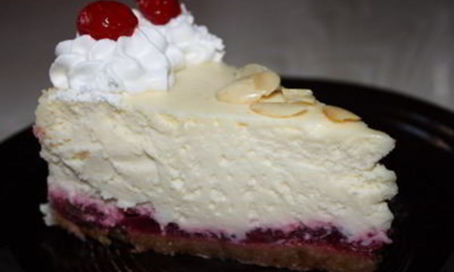 Рецепт вишнева-миндального чизкейк