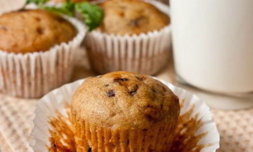 Рецепт банановых кексиков с шоколадом