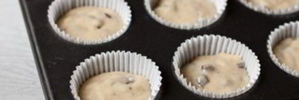 банановые кексики с шоколадом