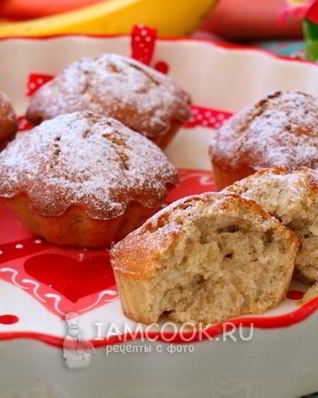 Банановые кексы в силиконовых формах