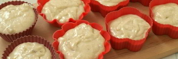 банановые кексы в силиконовых формах