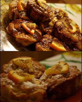 Бисквитные кексы с яблоками и шоколадным кремом