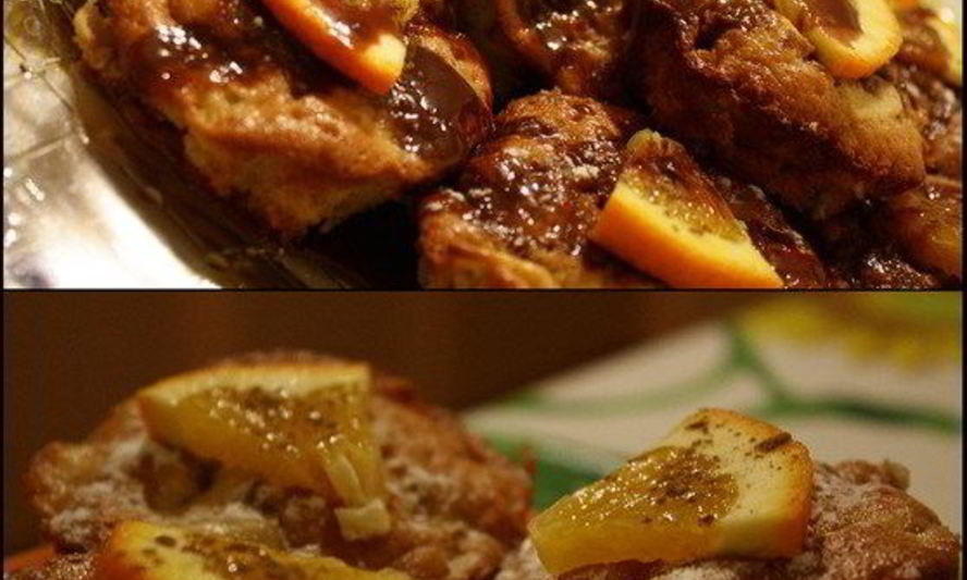 Рецепт бисквитных кексов с яблоками и шоколадным кремом