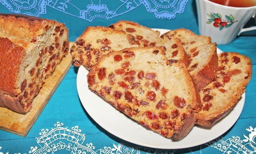 Рецепт чайного кекса с изюмом