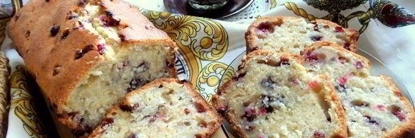 кекс на маскарпоне с брусникой