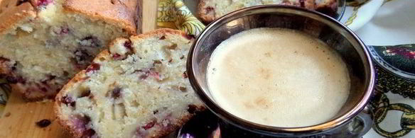 кекс на маскарпоне с брусникой