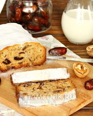 Кекс с финиками и орехами