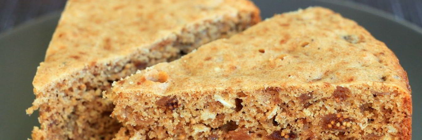 Кекс с инжиром и овсяными хлопьями