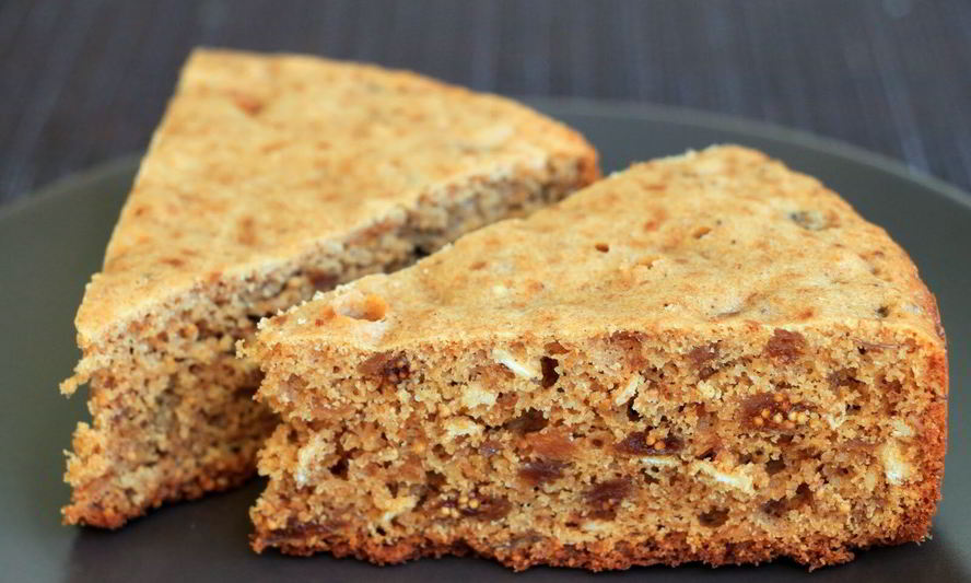 Рецепт кекса с инжиром и овсяными хлопьями