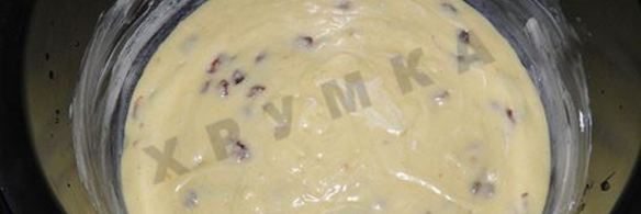 кекс с изюмом в мультиварке