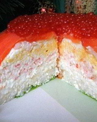 Кекс с красной рыбой и сыром