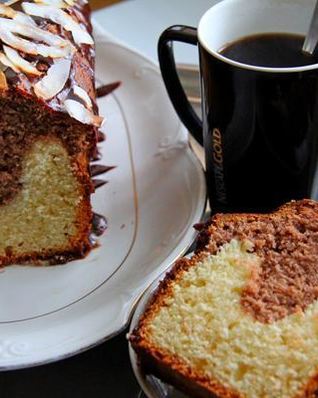 Кекс с нутеллой и кокосовым молоком