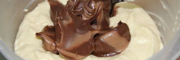 кекс с нутеллой и кокосовым молоком