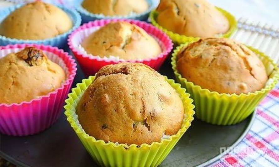 Рецепт кекса в силиконовых формочках с изюмом