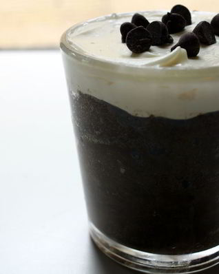 Кекс в стакане в микроволновке