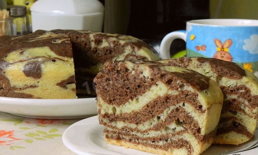 Рецепт кекса зебра классический в мультиварке