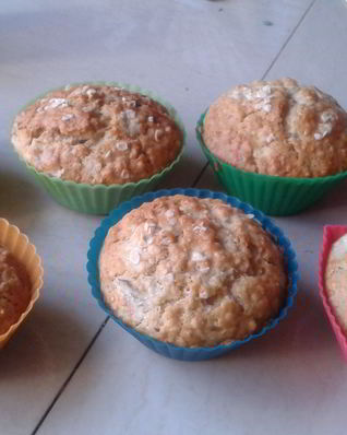 Кексики с геркулесом и бананами