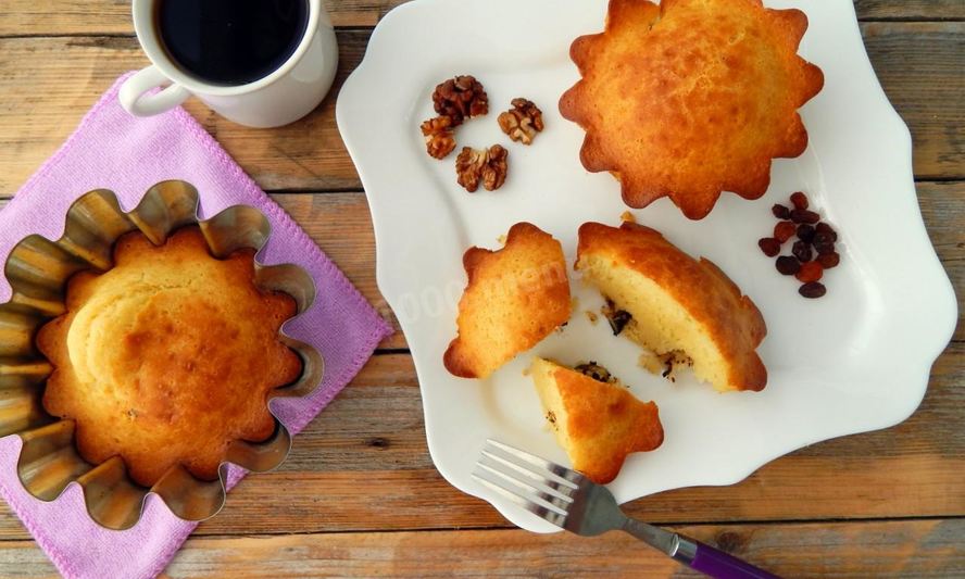 Рецепт кексов без сливочного масла и маргарина на кефире