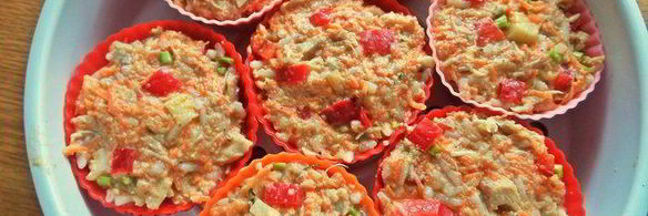 кексы с курицей и рисом