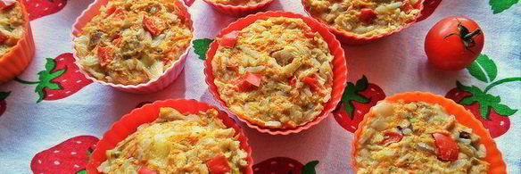 кексы с курицей и рисом