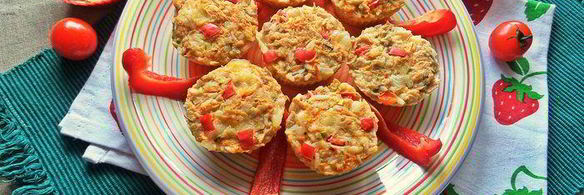 кексы с курицей и рисом