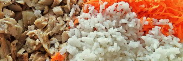 кексы с курицей и рисом