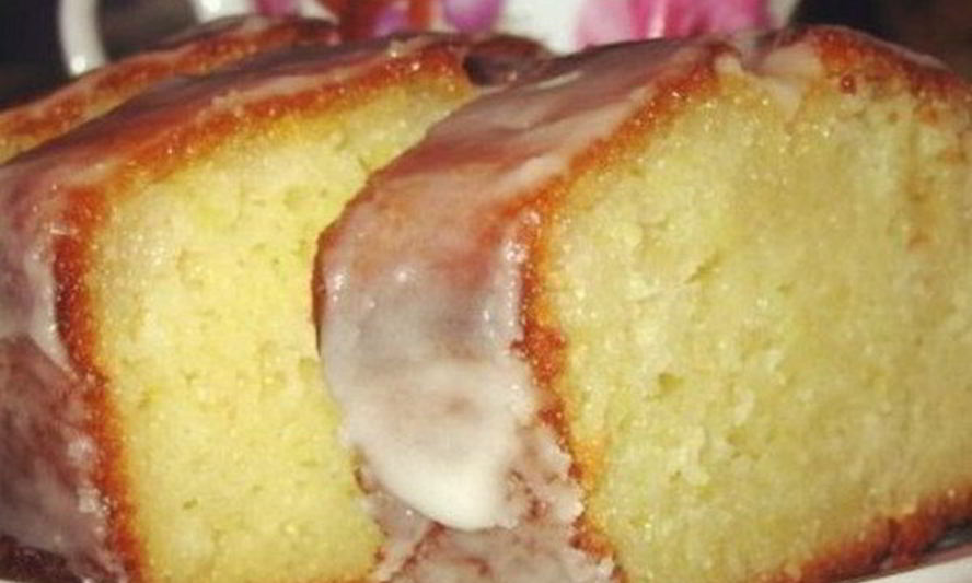 Рецепт лимонного кекса на йогурте в глазури