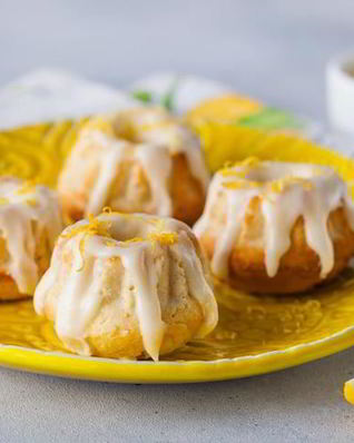 Лимонные кексы с глазурью из сливочного сыра