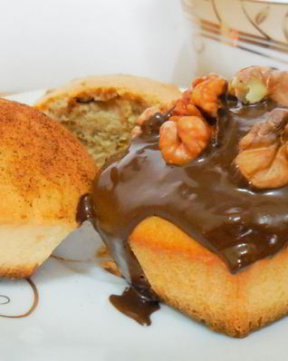 Мини-кексы с грецким орехом