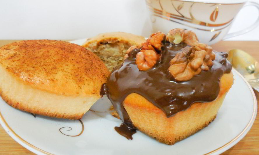 Рецепт мини-кексов с грецким орехом