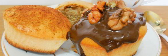 мини-кексы с грецким орехом