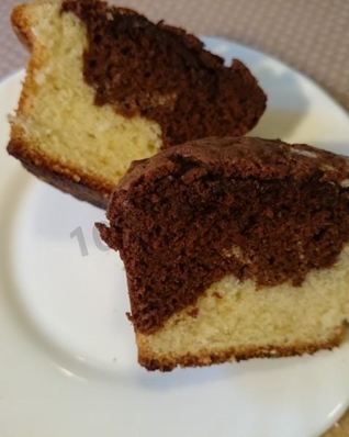 Мраморные кексы с шоколадом