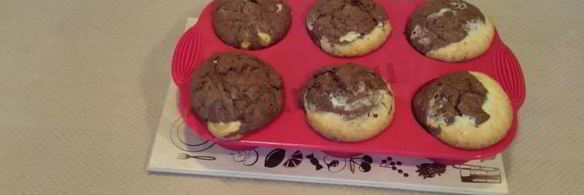 мраморные кексы с шоколадом