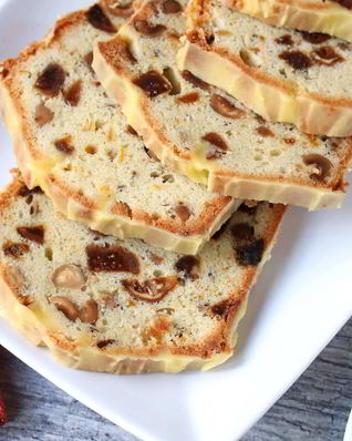 Ореховый кекс с апельсиновой глазурью