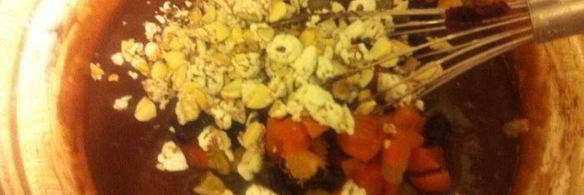 постный кекс с сухофруктами