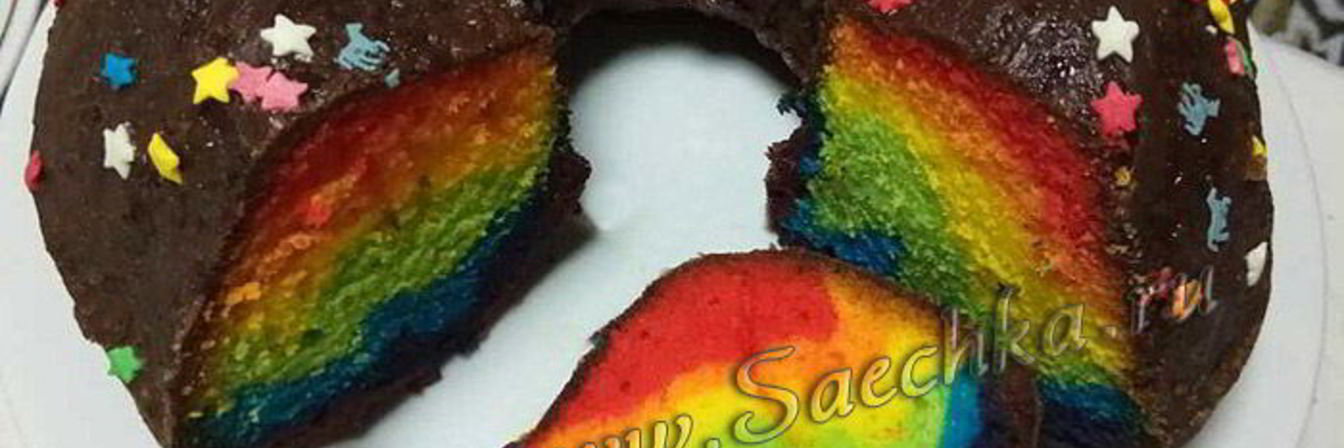 Радужный кекс